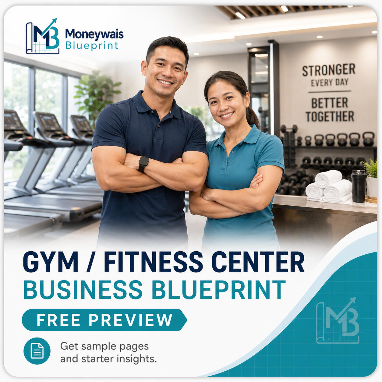 GYM & FITNESS CENTER BLUEPRINT Moneywais Gym and Fitness Center Business Blueprint free preview